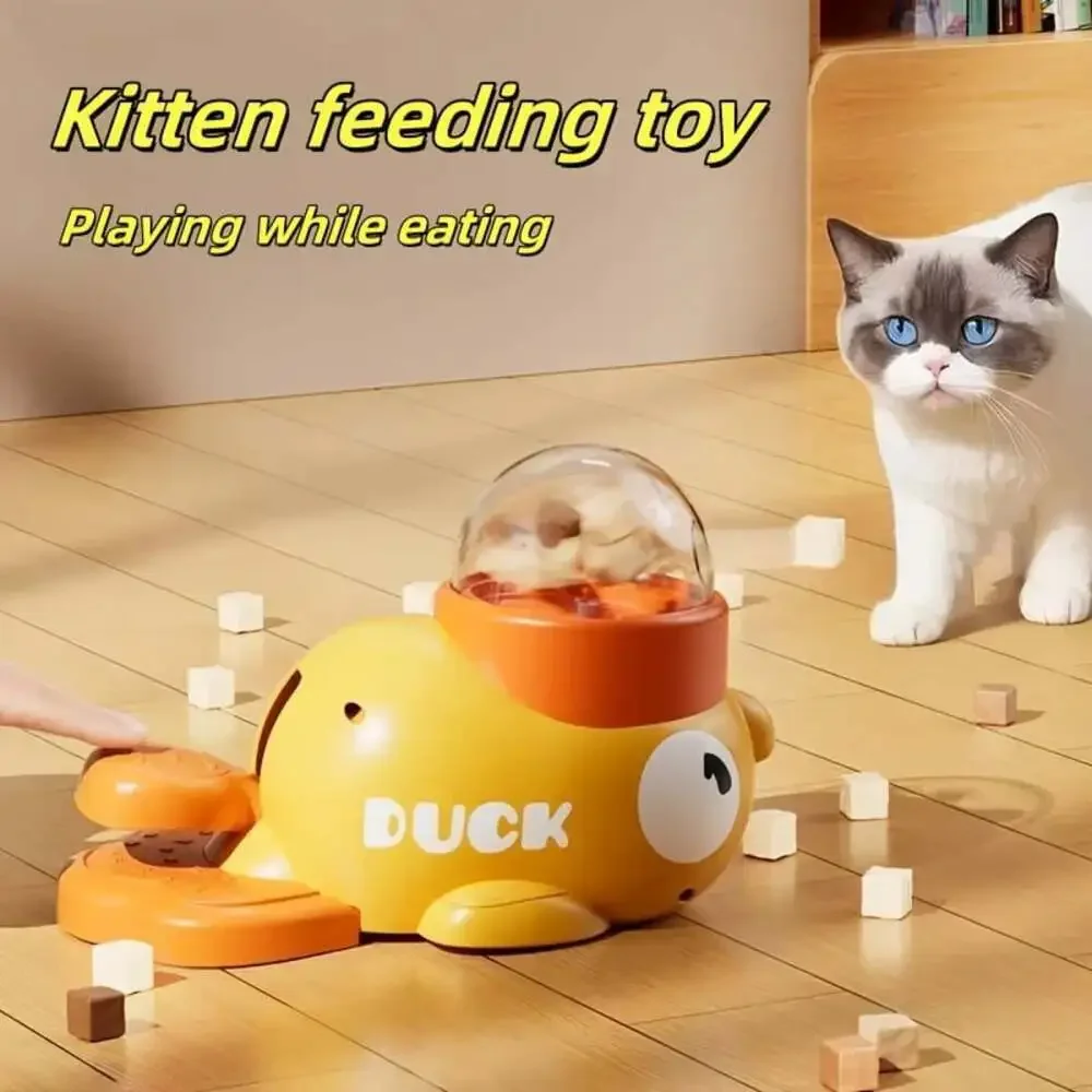 Interactive Cat Feeder Toy, Interactive Cat Toy - No Battery Needed, Manual Pres